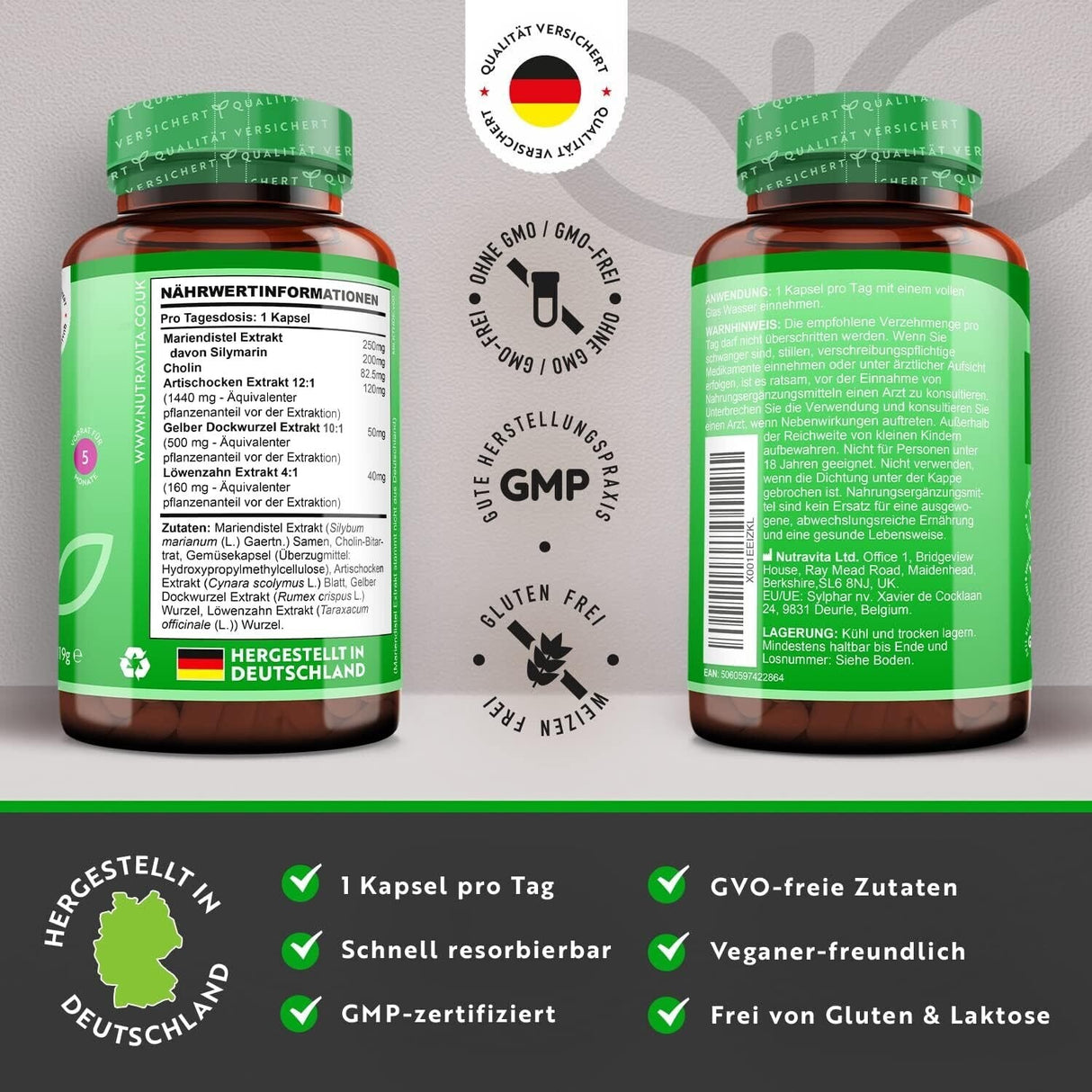 Milk Thistle Complex (80% Silymarin) - 150 Vcaps Nutravita - Nutra Best Europe