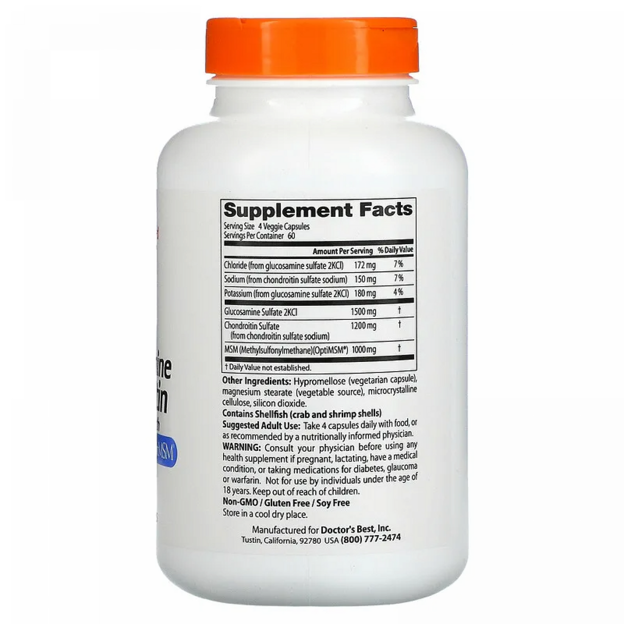 BEST Glucosamine Chondroitin & MSM - 240 capsules - Nutra Best Europe