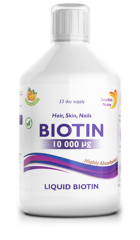 Liquid Biotin 10,000 mcg x 500 ml - Nutra Best Europe