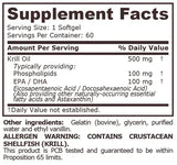 Krill oil 500 mg - 60 soft capsules Pure Nutrition - Nutra Best Europe