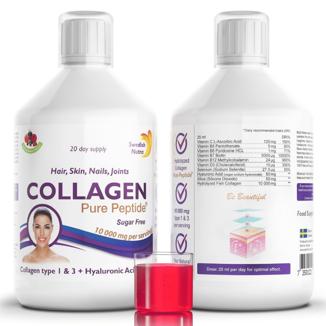 Beef Collagen 10,000 mg with Hyaluronic Acid 50 mg - 500 ml - Nutra Best Europe