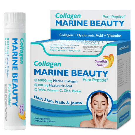 Fish Collagen Marine Beauty 10000 mg with hyaluronic acid 100 mg /20 x 25 ml/ - Nutra Best Europe