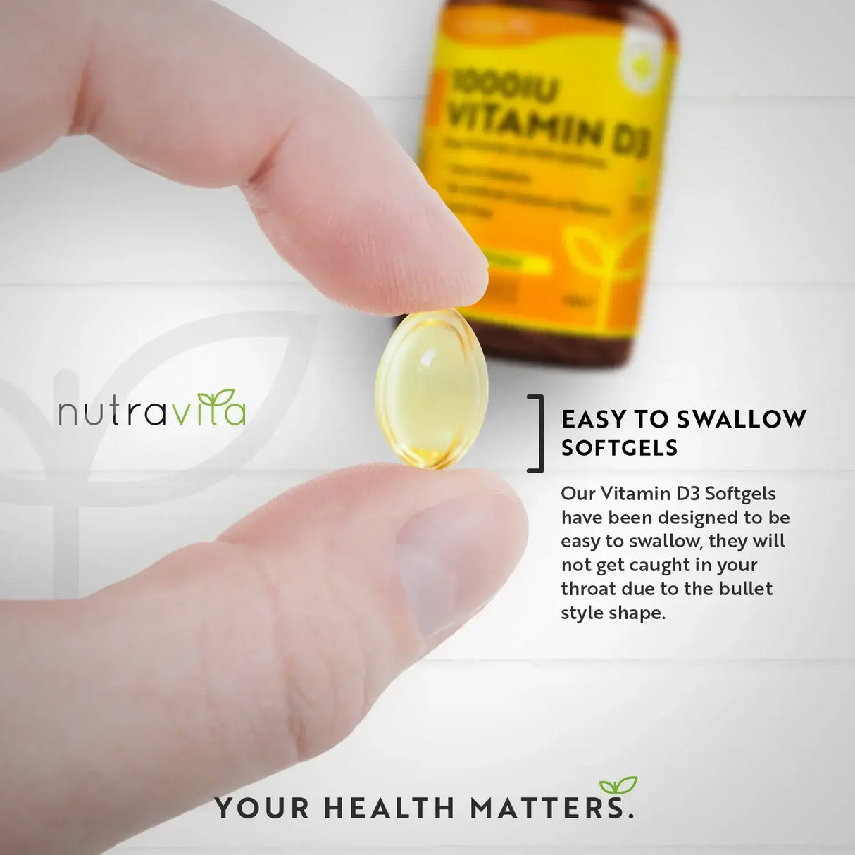 Vitamin D3 1000iu (25ug) 365 Softgels - Nutra Best Europe