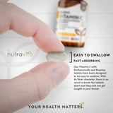 Vitamin C 1000 mg with Bioflavonoids and Rosehip 180 Nutravita tablets - Nutra Best Europe