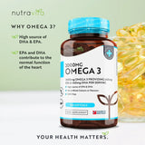 Omega 3 2000 mg /EPA 660 mg, DHA 440 mg/ Pure Fish Oil /240 capsules, 120 doses/ Nutravita - Nutra Best Europe