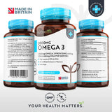 Omega 3 2000 mg /EPA 660 mg, DHA 440 mg/ Pure Fish Oil /240 capsules, 120 doses/ Nutravita - Nutra Best Europe