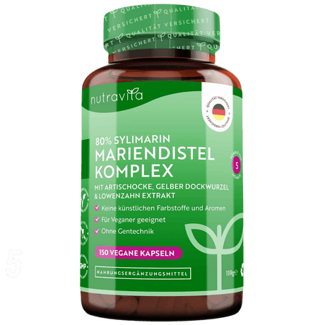 Milk Thistle Complex (80% Silymarin) - 150 Vcaps Nutravita - Nutra Best Europe