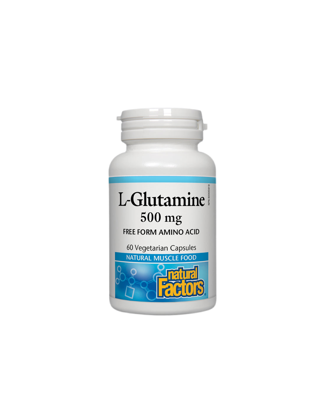 For the intestinal barrier and muscle function - L-glutamine, 500 mg, 60 capsules Natural Factors - Nutra Best Europe