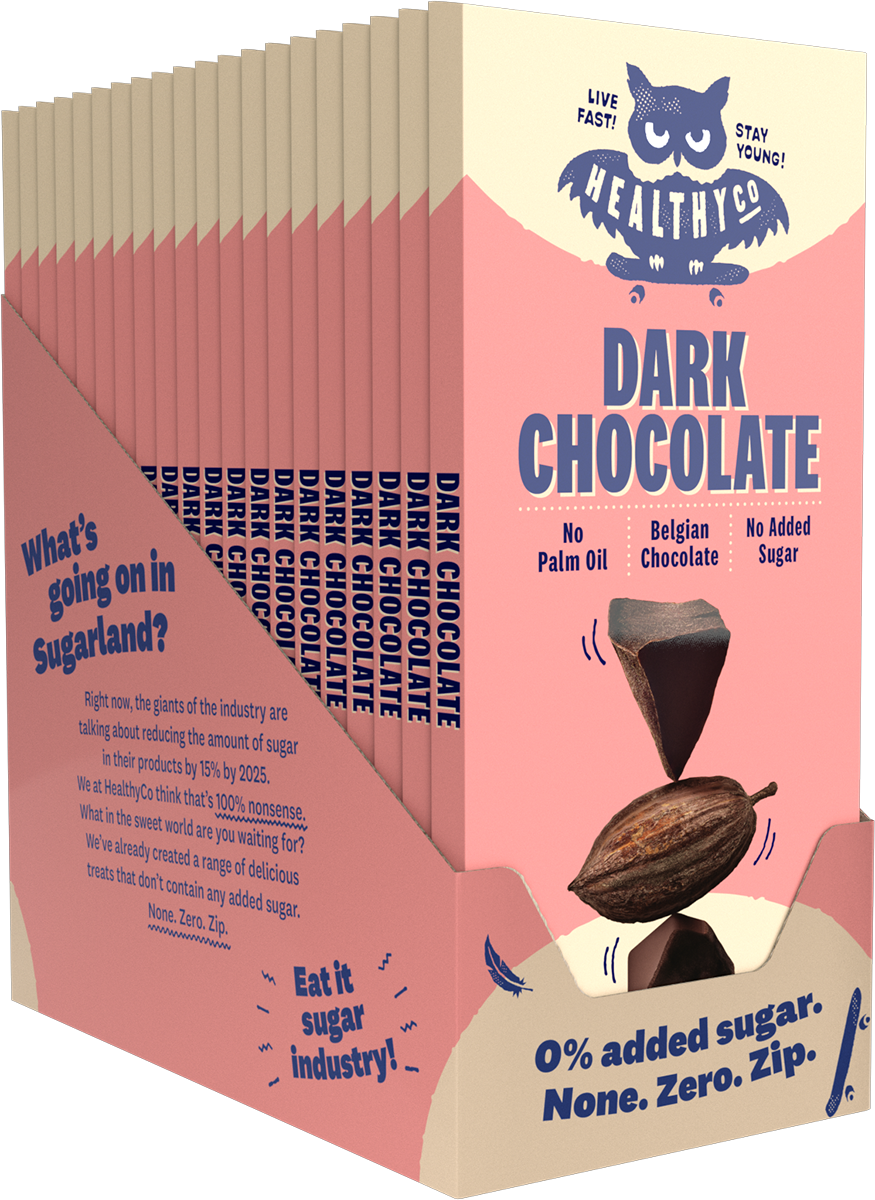 HealthyCo dark natural chocolate 100 grams - no added sugar and no palm oil - Nutra Best Europe