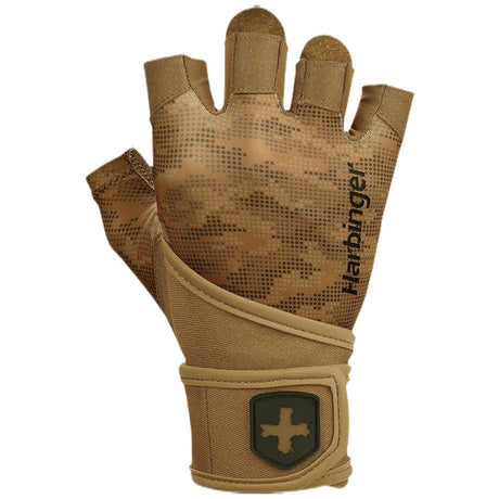 Men's Gloves Pro Wrist Wraps 2.0 / with studs - Tan Camo - Nutra Best Europe