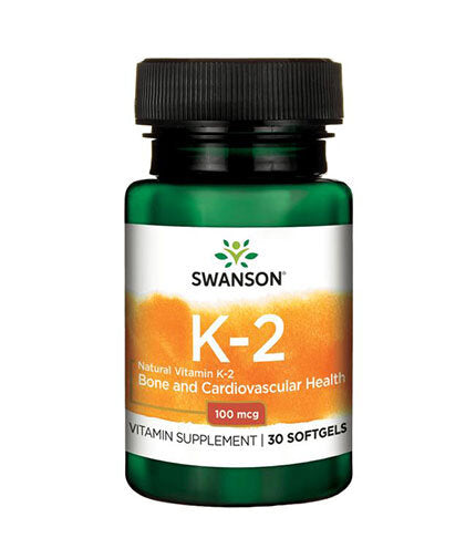 Natural Vitamin K2 100 mcg - 30 Gel capsules - Nutra Best Europe