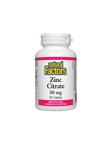 Zinc Citrate / Zinc (citrate) 50 mg x 90 tablets Natural Factors - Nutra Best Europe