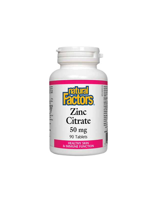 Zinc Citrate / Zinc (citrate) 50 mg x 90 tablets Natural Factors - Nutra Best Europe