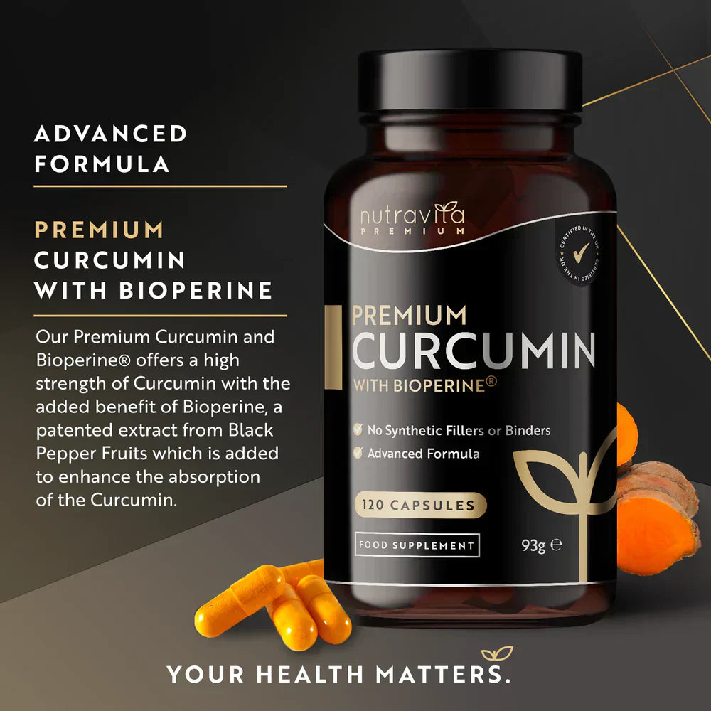 Prémium Curcumin 95% Curcuminoids Bioperine®-nel – 120 kapszula