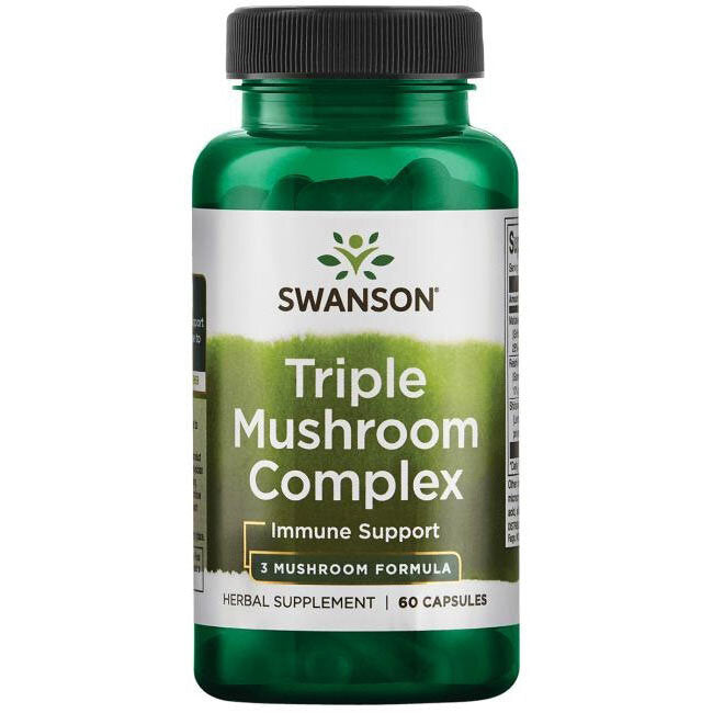 High-Potency Triple Mushroom Standardized Complex - 60 capsules - Nutra Best Europe
