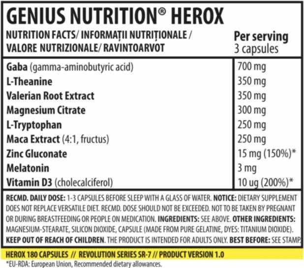 Herox - 180 capsules - Nutra Best Europe