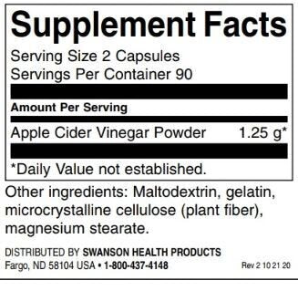 Apple Cider Vinegar 625 mg | High Potency - 180 capsules - Nutra Best Europe