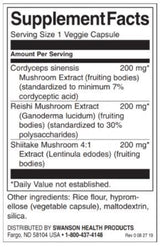 Cordyceps Complex with Reishi and Shiitake Mushrooms - 60 capsules - Nutra Best Europe