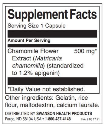 Chamomile Flower Extract 500 mg | Standardized Apigenin - 60 capsules - Nutra Best Europe