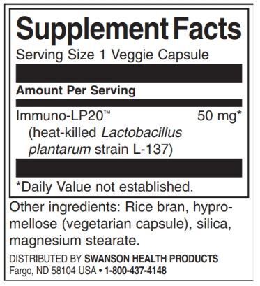 Immunobiotic Immuno-LP20 50 mg - 30 capsules - Nutra Best Europe