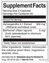 High Absorption Ashwagandha & Black Pepper | Featuring BioPerine - 120 capsules - Nutra Best Europe