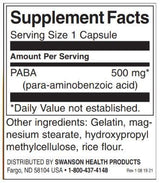PABA 500 mg - 120 capsules - Nutra Best Europe