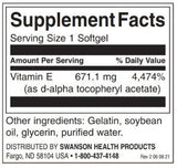 Natural Vitamin E 1000 IU - 100 Gel capsules - Nutra Best Europe