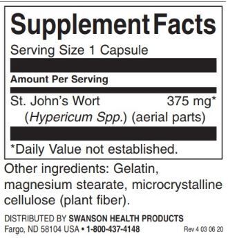 St. John's Wort 375 mg - 120 capsules - Nutra Best Europe