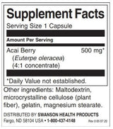 Acai Berry 500 mg - 120 capsules - Nutra Best Europe