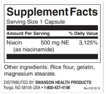 Niacinamide 500 mg / 250 Caps - 0 - Nutra Best Europe