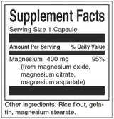 Triple Magnesium Complex 400 mg - 30 capsules - Nutra Best Europe