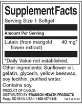 Lutein 40 mg - 60 Softgels - Nutra Best Europe