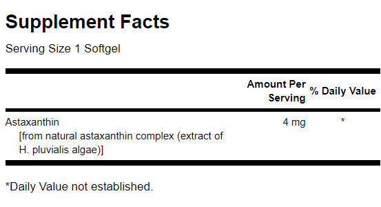 Astaxanthin 4 mg - 60 Gel capsules - Nutra Best Europe