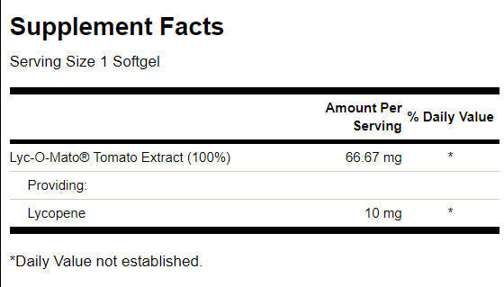 Ultra Lyc-O-Mato Lycopene 10 mg - 60 Gel capsules - Nutra Best Europe
