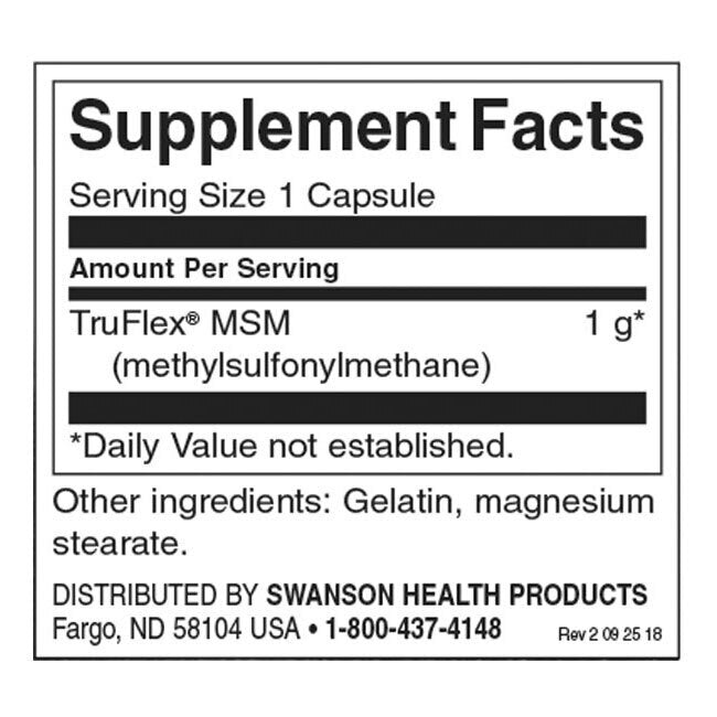 Ultra MSM 1000 mg - 240 capsules - Nutra Best Europe