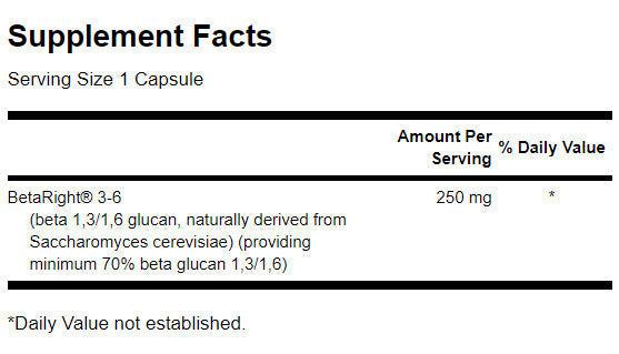 BetaRight Beta Glucans 250 mg - 60 capsules - Nutra Best Europe