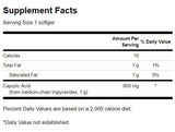 Caprylic Acid 600 mg - 60 Gel capsules - Nutra Best Europe