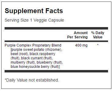 Purple Antioxidants Fruit & Veggie Complex 400 mg - 60 capsules - Nutra Best Europe