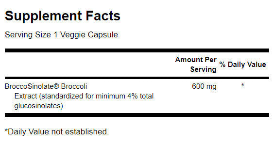 Extra-Strength Broccoli Extract with Glucosinolates 600 mg - 120 capsules - Nutra Best Europe