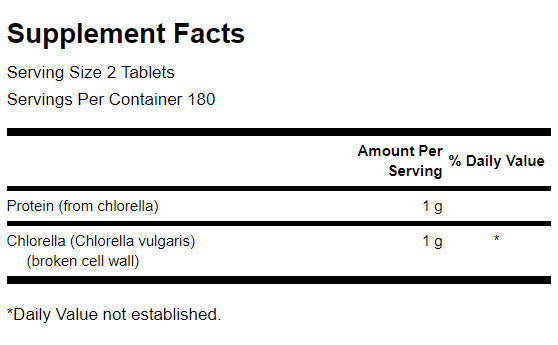 Broken Cell Wall Chlorella 500 mg - 360 Tablets - Nutra Best Europe
