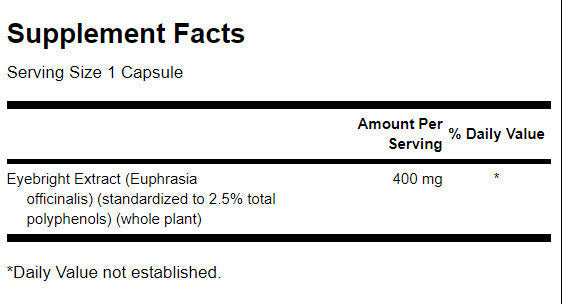Eyebright Extract 400 mg - 60 capsules - Nutra Best Europe