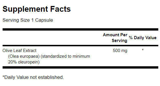 Olive Leaf Extract 500 mg - 120 capsules - Nutra Best Europe