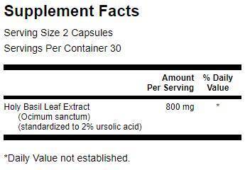 Holy Basil Extract (Tulsi) 400 mg - 60 capsules - Nutra Best Europe