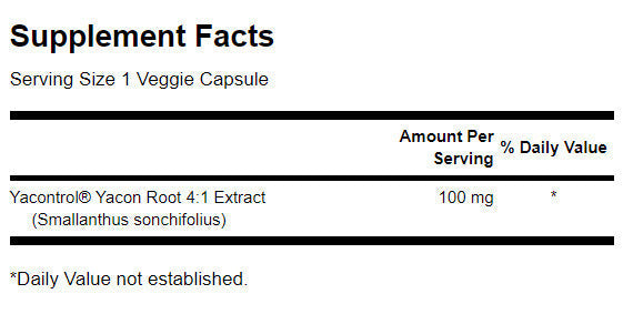 Yacontrol Yacon Root Extract 4:1 100 mg - 90 capsules - Nutra Best Europe