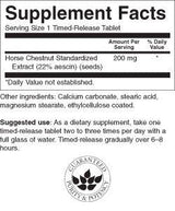 Timed-Release Horse Chestnut 22% Aescin - 120 Tablets - Nutra Best Europe
