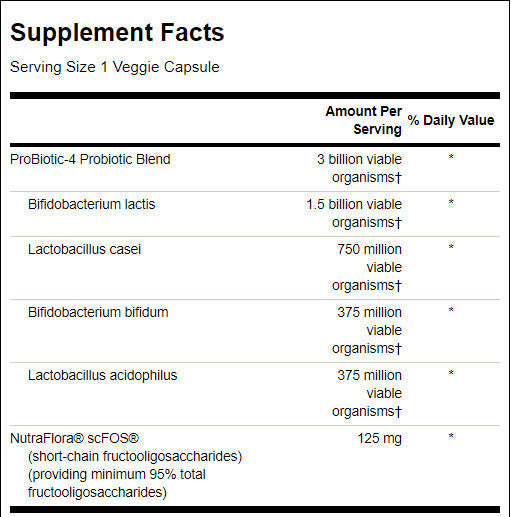 ProBiotic 4 | 3 Billion CFU - 60 capsules - Nutra Best Europe