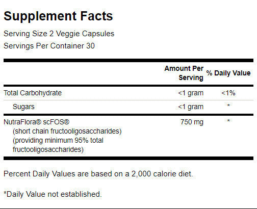 Prebiotic for Friendly Flora Support 375 mg - 60 capsules - Nutra Best Europe