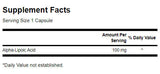 Alpha Lipoic Acid 100 mg - 120 capsules - Nutra Best Europe