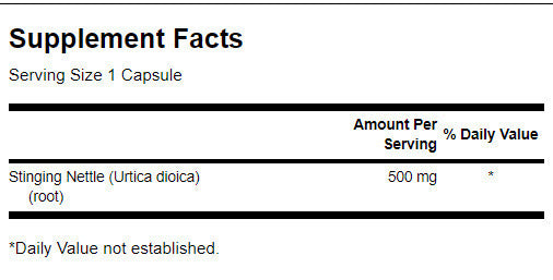 Stinging Nettle Root 500 mg - 100 capsules - Nutra Best Europe