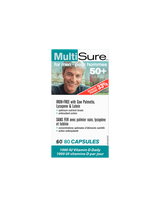 MultiSure® Men 50+ / Multivitamins for men 50+ (with lutein, lycopene and saw palmetto), 80 capsules - Nutra Best Europe